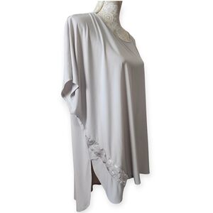 Cato Light Gray Hi-Lo Blouse Size 26/28W